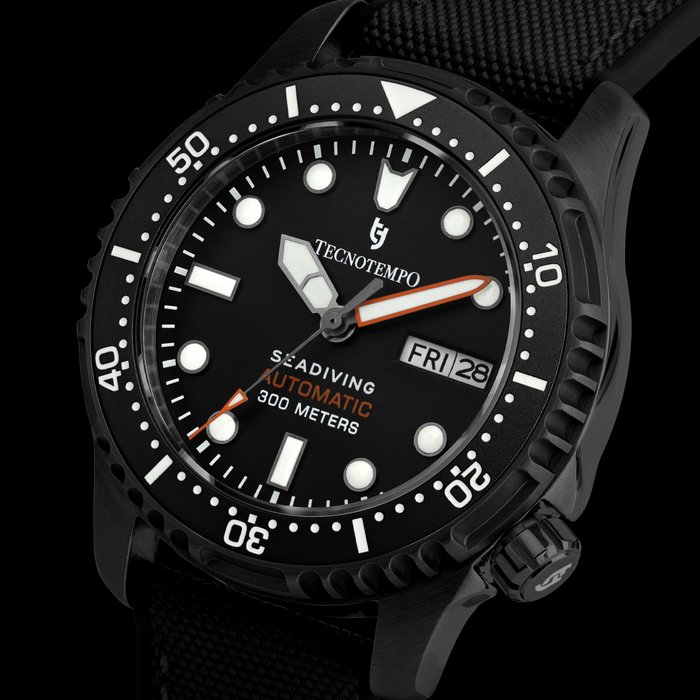 Tecnotempo - "Seadiving" 300M  - Limited Edition - - Ingen mindstepris - TT.300SD.NBB (fabric rubber/strap) - Mænd - 2011-nu