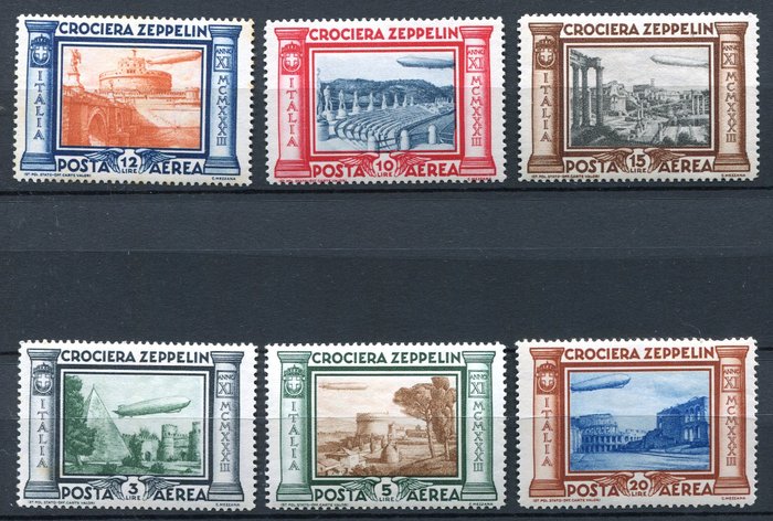 Italien Kongerige 1932/1933 - Luftpost, to komplette sæt - S1505, S1508.