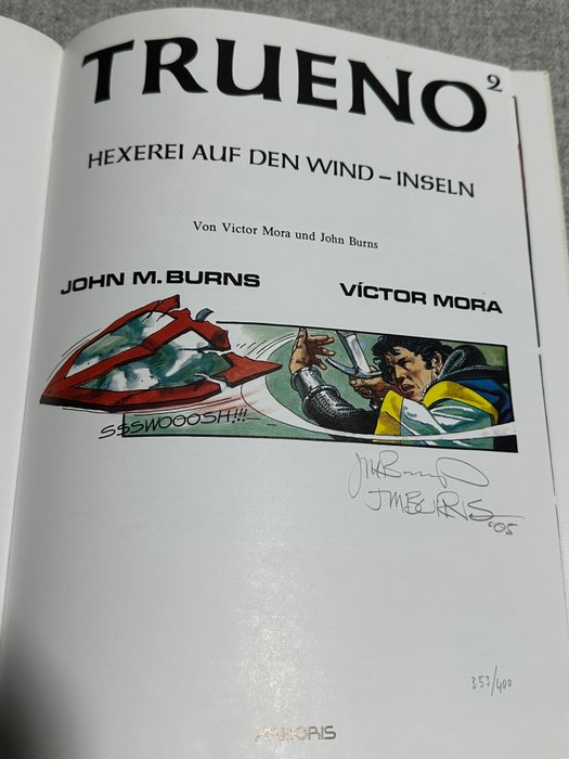 TRUENO with sketch and signature by John Burns - Trueno - 2 Signed comic - Flere udgaver