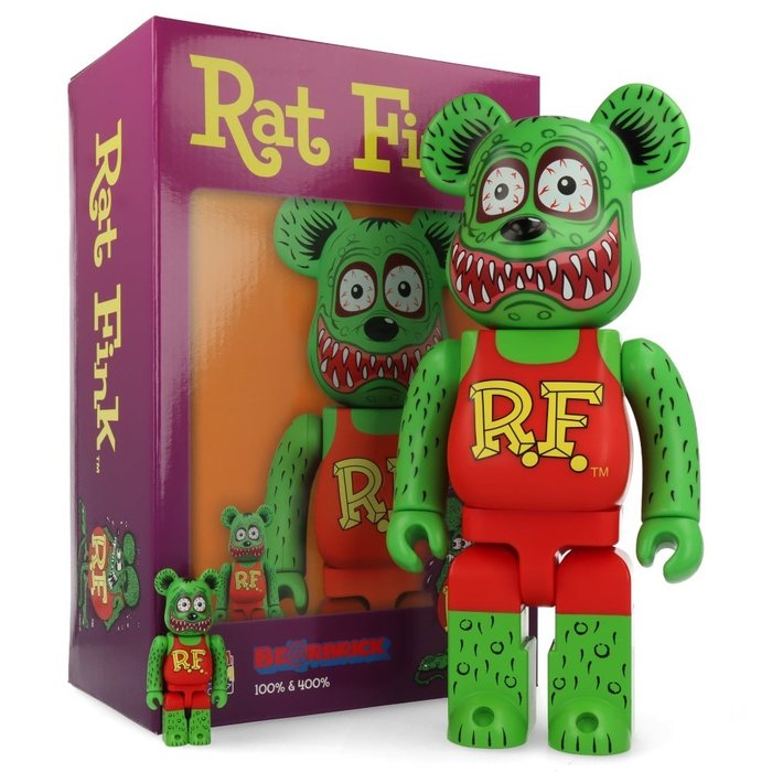 Medicom Toy Be@rbrick - Rat Fink by Ed "Big Daddy" Roth 400%  100% Bearbrick set