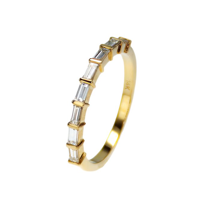 Ring - 14 karat Gulguld -  0.51ct. tw. Diamant (Natur)