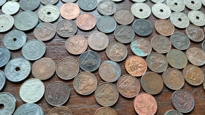 Belgien. Lot of more then 300 old Belgium coins  (Ingen mindstepris)