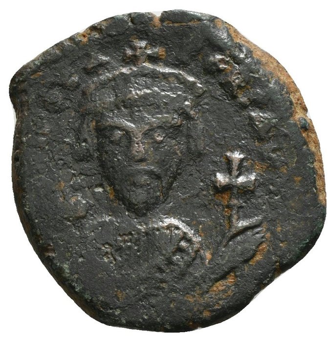 Byzantinske rige. Phocas (AD 602-610). Follis  (Ingen mindstepris)