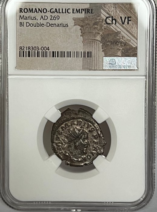 Romarriket. Marius (AD 269). Antoninianus Treveri, spring 269 - NGC Ch VF  (Ingen mindstepris)