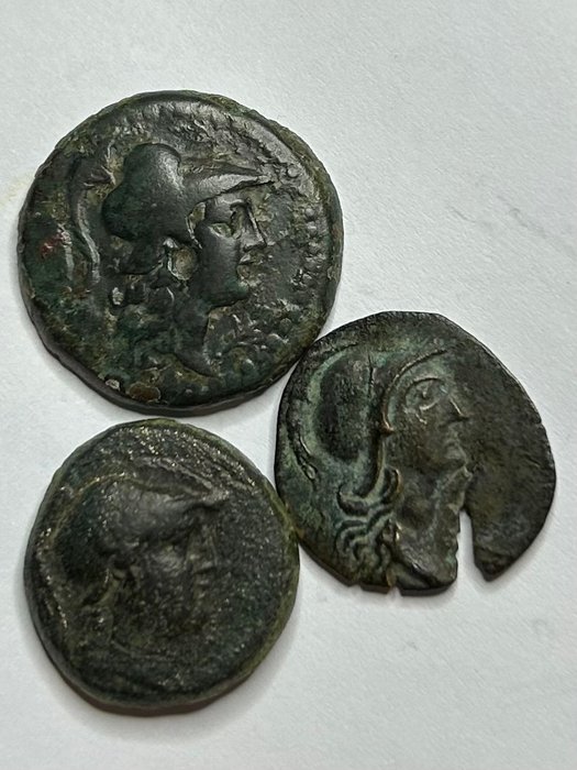 Pamphylia, Side. Lot of 3 Coins Circa 200-36 BC  (Ingen mindstepris)