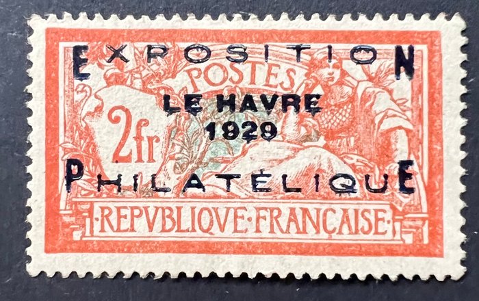 Frankrig 1929 - Frankrig Merson overbelastet Le Havre Philately Expo - Yvert Tellier 257A