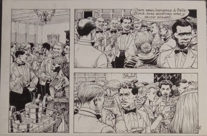 Auclair, Claude - 1 Original page - Le Sang des flamboyants - 1984