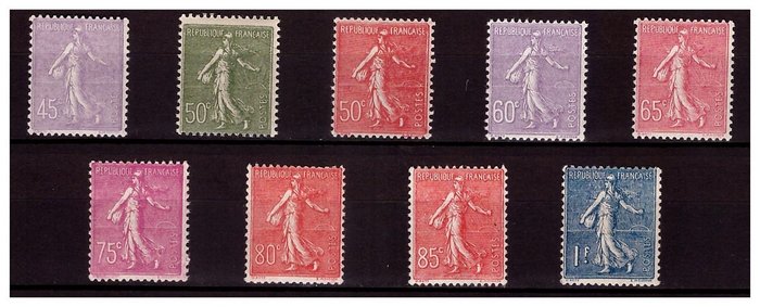 Frankrig 1923/1932 - Parti af 3 komplette serier Pasteur Type Solid bundsåmand  line i Ny** 1 valg uden - Yvert n°170/181 + 189/96  n°197/205