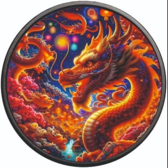 Förenta staterna. 1 Dollar 2024 American Eagle - Dragon Of Power Colorized, 1 Oz (.999)  (Ingen mindstepris)