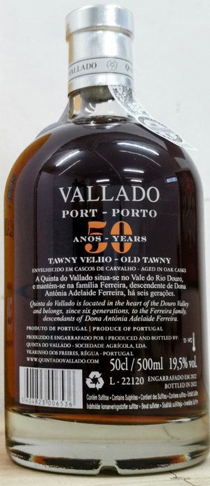 Vallado - 50 years old Tawny -  Douro  - 1 Jennie (0,5 L)