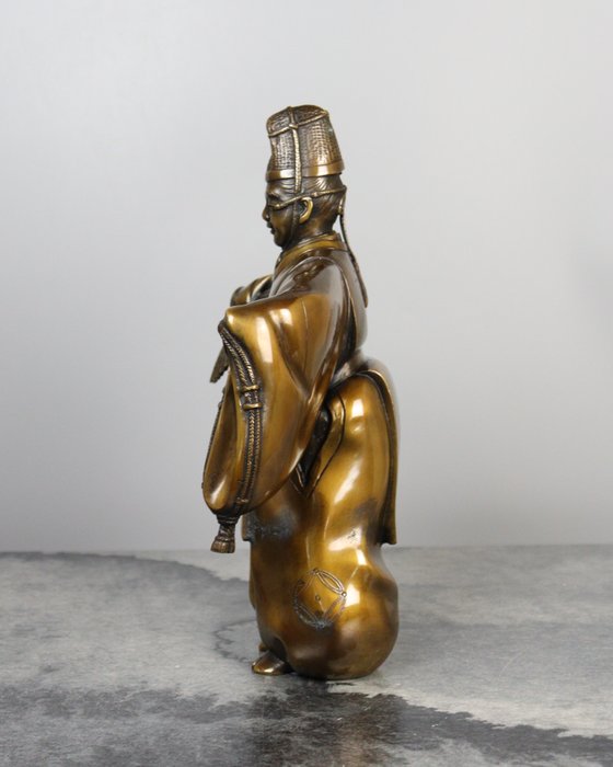 Okina (Old man) - Statue Bronze - Japan