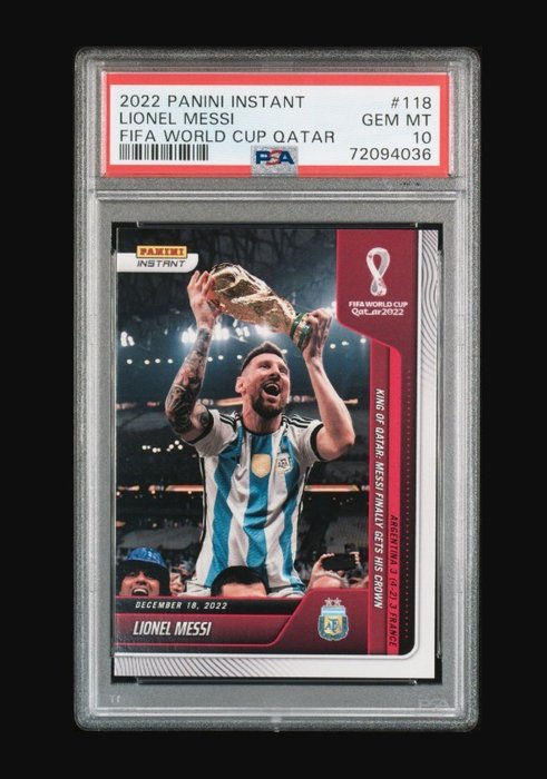 2022 Panini Instant World Cup Lionel Messi #118 PSA 10 - 1 Graded card