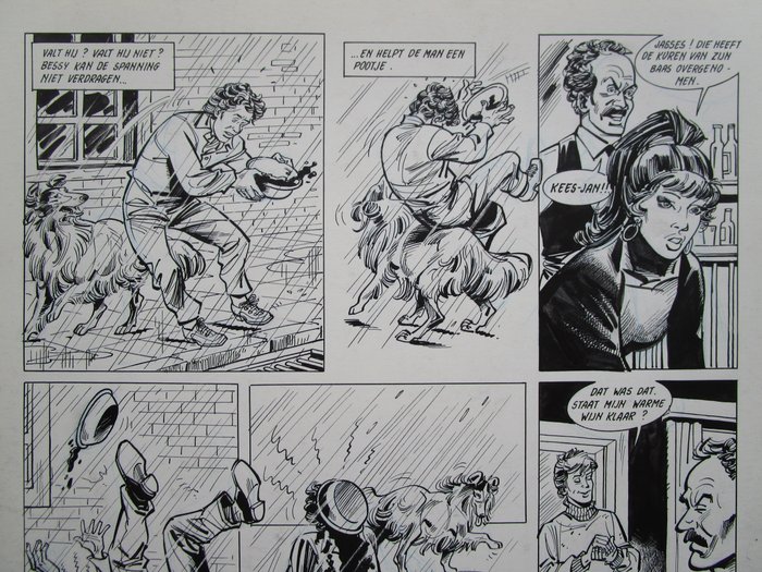 Broeckx, Jeff / Van Lierde, Patrick - 1 Original page - Bessy natuurkommando 10 - Olie op de golven - 1988