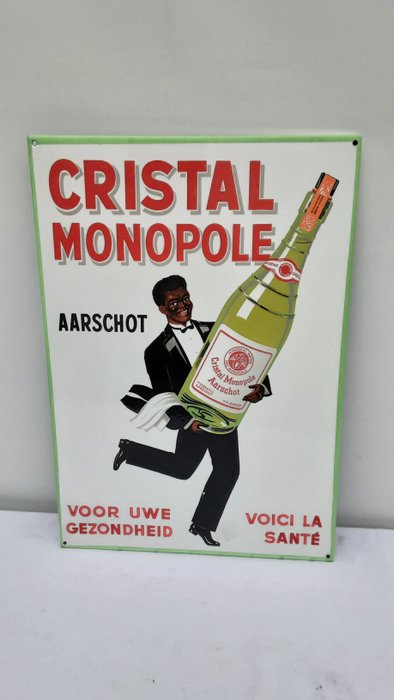 Een email reclame bord Cristal Monopole Aarschot - Tegn - Emalje