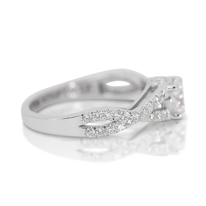 Ring - 18 kraat Hvidguld -  1.01ct. tw. Diamant (Natur) - Diamant