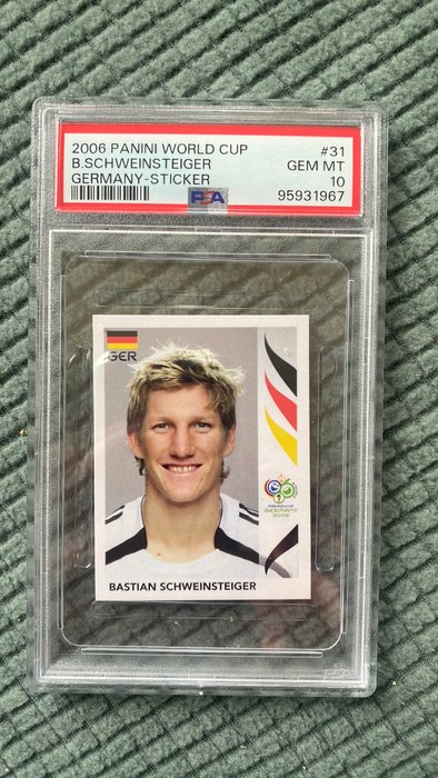 Panini - Germany 2006 World Cup - Bastian Schweinsteiger - 1 Graded sticker - PSA 10