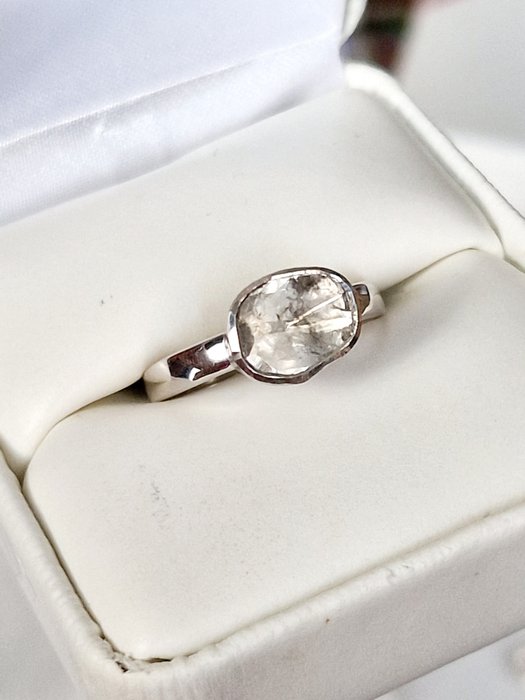 Ingen mindstepris - Ring Sølv -  1.75ct. tw. Diamant (Natur)  - Designerring med rå diamanter