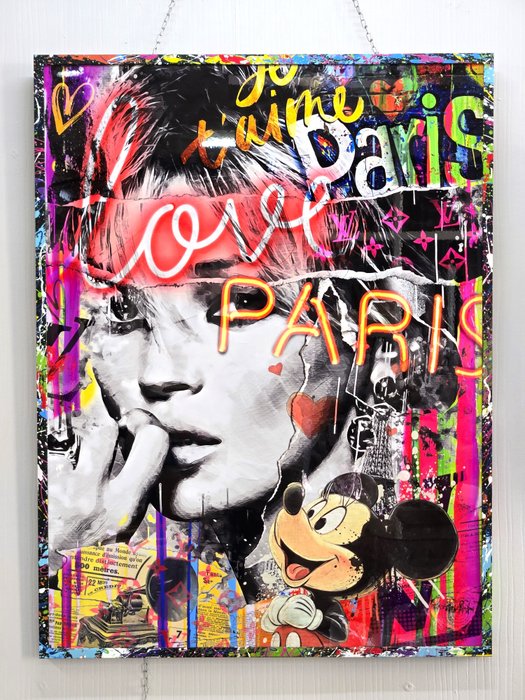 Patryk Konrad  Schevsky - Paris fashion model pop art collage - limited edition