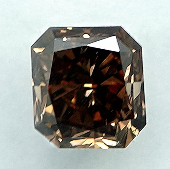 1 pcs Diamant  (Naturfarvet)  - 0.56 ct - Fancy Brunlig Gul - VS2 - International Gemological Institute (IGI)