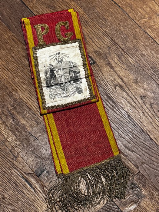 Storbritannien - Medalje - Circa 1850 The Order of Free Gardeners Ceremonial Sash/ Grand Master - 1850