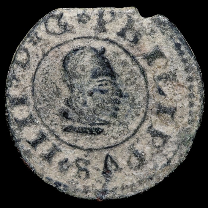 Spanien. Felipe IV (1621-1665). 8 y 16 Maravedís 1664 Sevilla R (2 monedas)  (Ingen mindstepris)