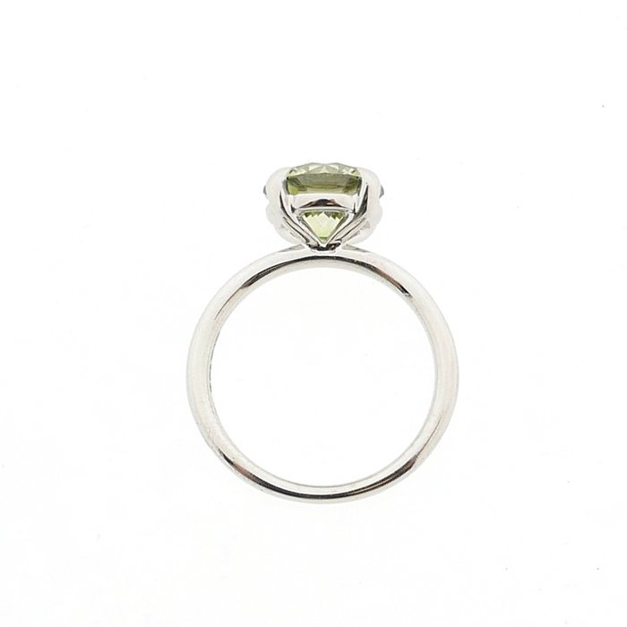 Ring - 18 kraat Gulguld -  3.01ct. tw. Grøn Diamant (Laboratoriedyrket diamant i fancy farver)