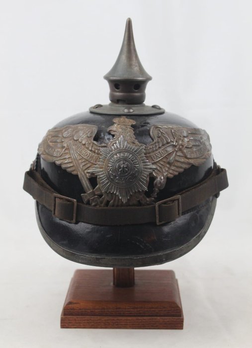 Preussen - Militær hjelm - Ww1 Pickelhaube Prussian M-15 Guards Troop Hjelm