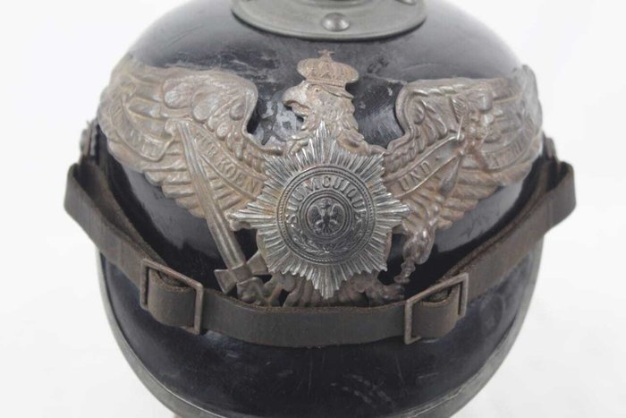 Preussen - Militær hjelm - Ww1 Pickelhaube Prussian M-15 Guards Troop Hjelm