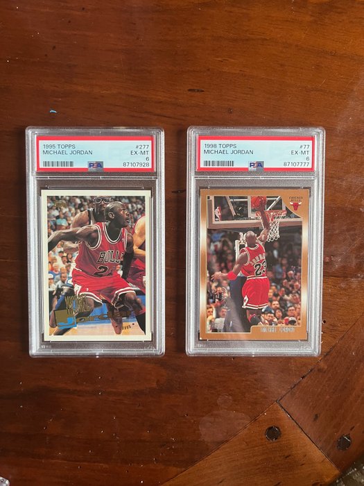 1995  1998 - Topps - MVP - Michael Jordan set - 2 Graded card - PSA 6