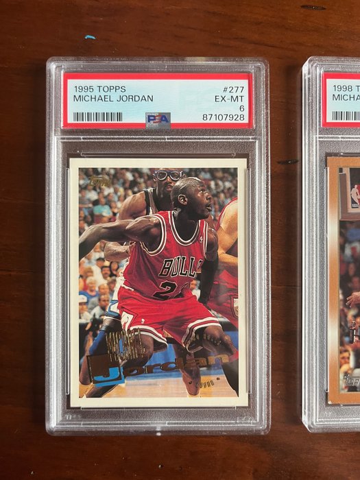 1995  1998 - Topps - MVP - Michael Jordan set - 2 Graded card - PSA 6