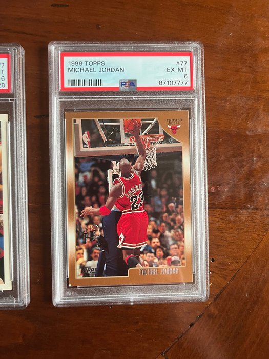 1995  1998 - Topps - MVP - Michael Jordan set - 2 Graded card - PSA 6