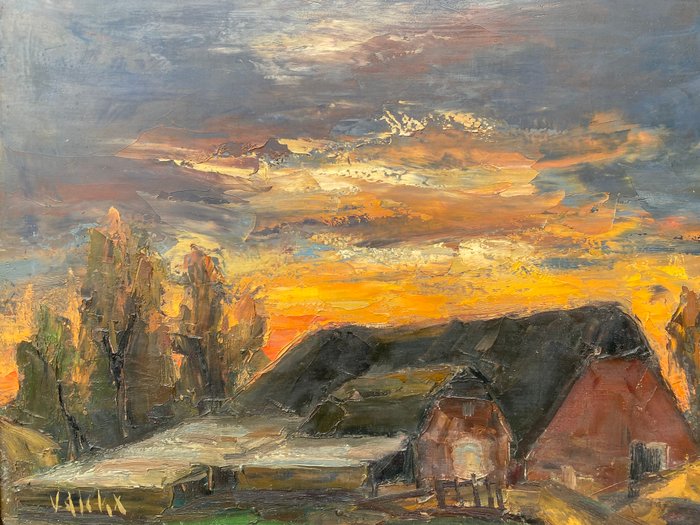 Petrus Valckx (1920-1996) - Landschap met hoeve