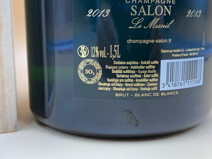 2013 Salon, Le Mesnil - Champagne Blanc de Blancs - 1 Magnum (1,5 L)