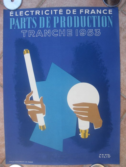 Paul Colin - parts de production electricité de France 1953 - 1950‹erne