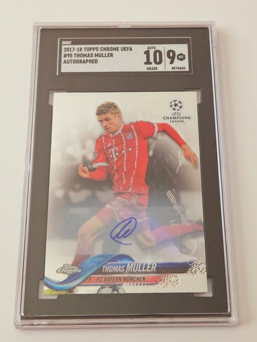 2017/18 Topps Chrome UEFA Fodbold (Fodbold) #95 Thomas Muller - Autographed Card #95 - SGC AUTO 10 - 9 MT