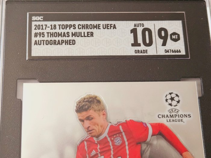 2017/18 Topps Chrome UEFA Fodbold (Fodbold) #95 Thomas Muller - Autographed Card #95 - SGC AUTO 10 - 9 MT