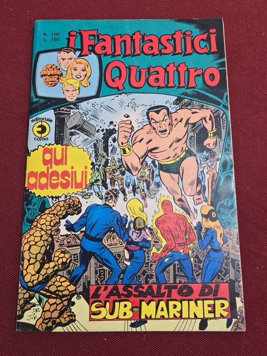 I Fantastici Quattro n 100 - originale completo di  Adesivi - 1 Comic - Første udgave