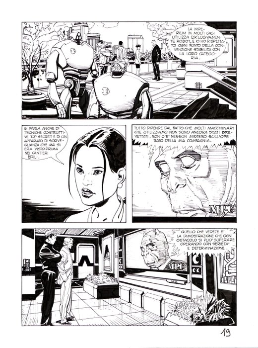 Bonazzi, Germano - 3 Original page - Nathan Never #243 - "Incursione notturna" - 2011