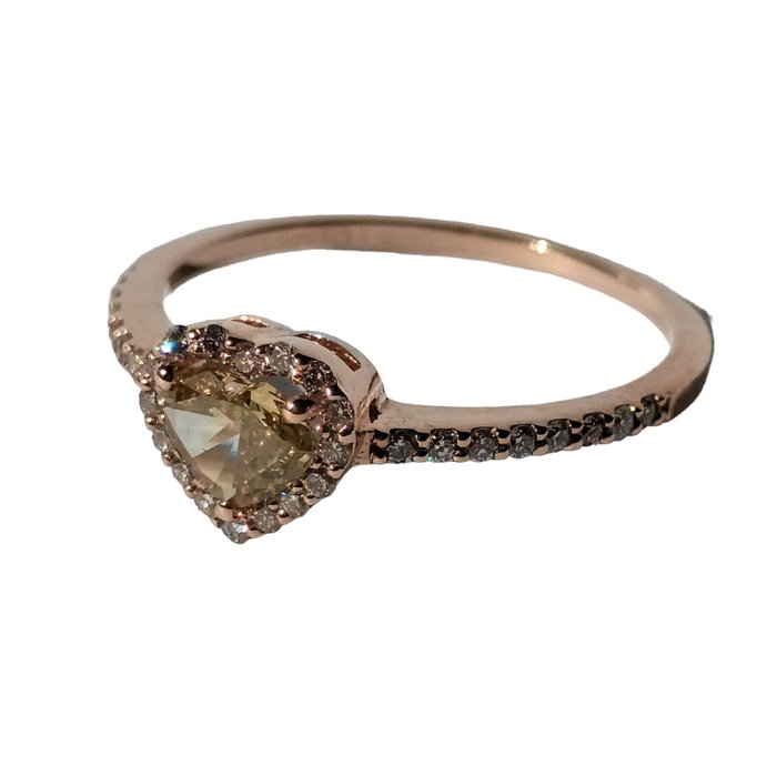 Ring - 14 karat Rosaguld -  0.53ct. tw. Diamant - Diamant