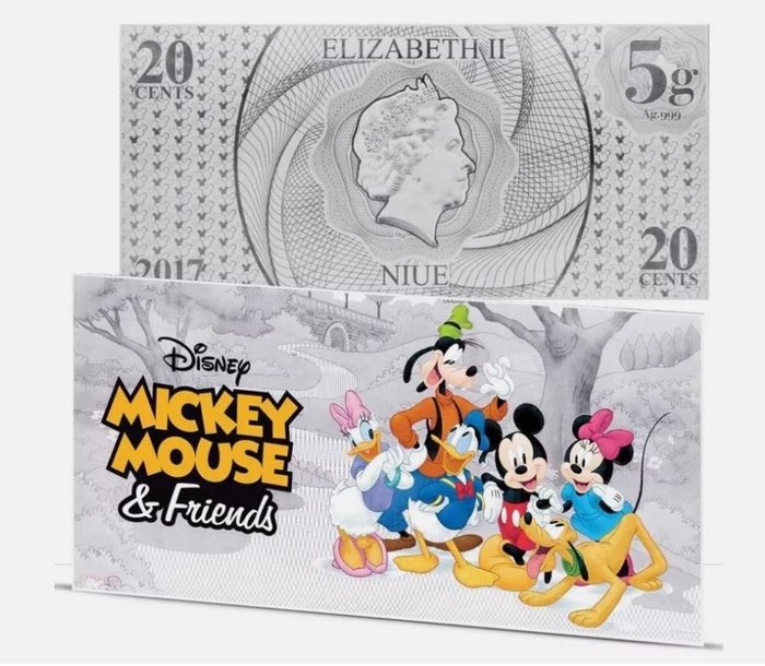 Niue. 20 Cents Disney Mickey Mouse  Friends  (Ingen mindstepris)