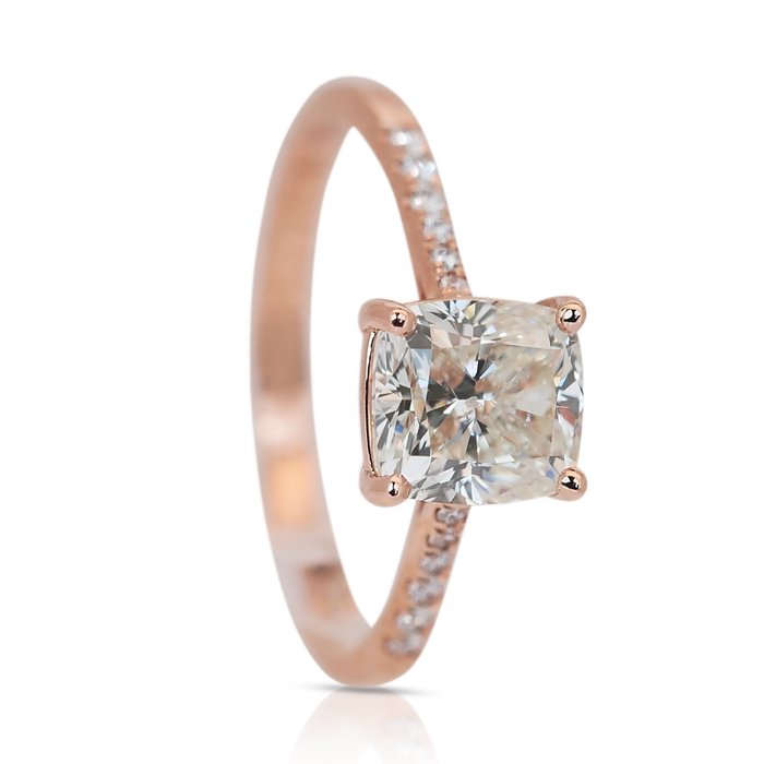 Ring - 18 kraat Rosaguld -  1.58ct. tw. Diamant (Natur) - Diamant