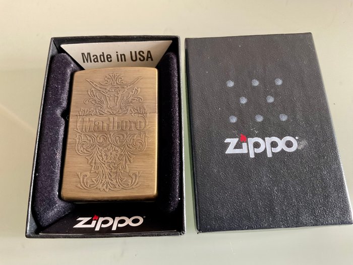 Zippo - Marlboro - Lommelighter - Messing