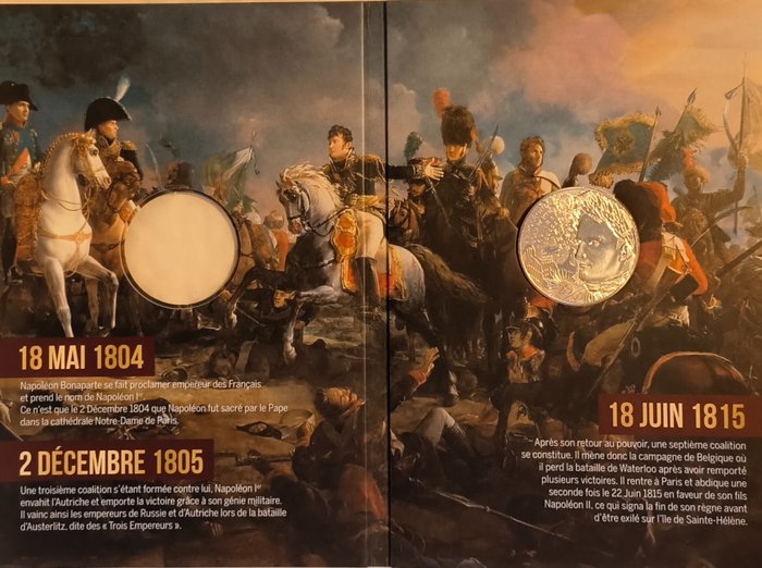 Frankrig. 10 Euro 2021 "Jean de la Fontaine" + "Napoléon" (2 pièces)  (Ingen mindstepris)