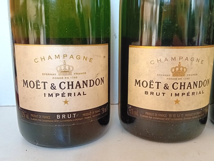 Moët  Chandon, Brut Impériale + demi-sec - Champagne - 3 Flasker (0,75 L)