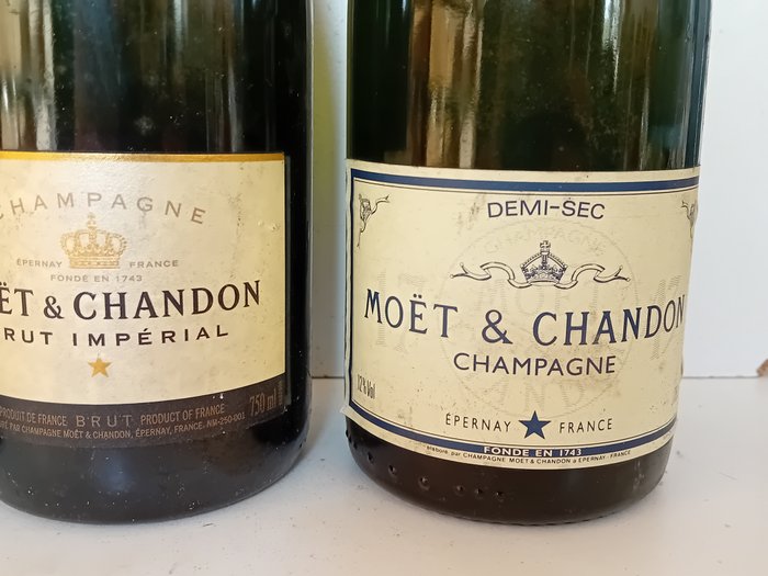 Moët  Chandon, Brut Impériale + demi-sec - Champagne - 3 Flasker (0,75 L)