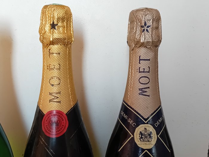 Moët  Chandon, Brut Impériale + demi-sec - Champagne - 3 Flasker (0,75 L)