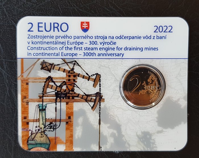 Slovakiet. 2 Euro 2011/2022 "Visegrad" + "Steampower Engine" (2 coincards)  (Ingen mindstepris)