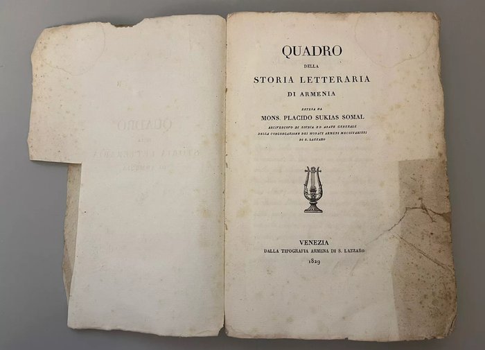 Placido Sukias Somal - Quadro della storia letteraria di Armenia / ( Venezia ) - 1829