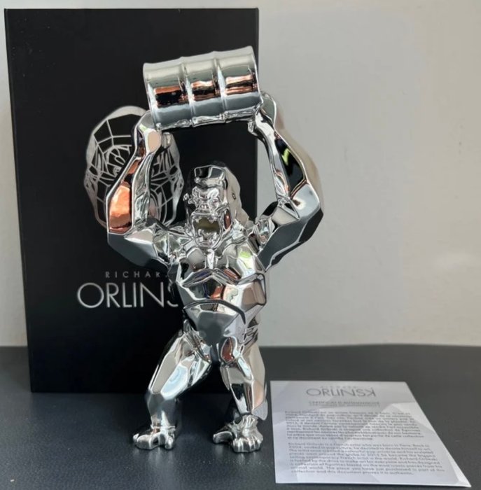 Richard Orlinski (1966) - Kong Oil Baril Silver Spirit Edition