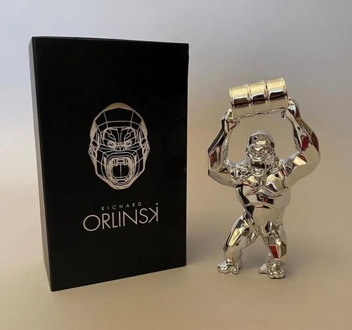 Richard Orlinski (1966) - Kong Oil Baril Silver Spirit Edition